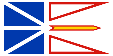 De officile provinciale vlag van Newfoundland and Labrador