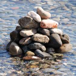 Cairn in Flood. Copyright (c) 2008 Edwin Neeleman