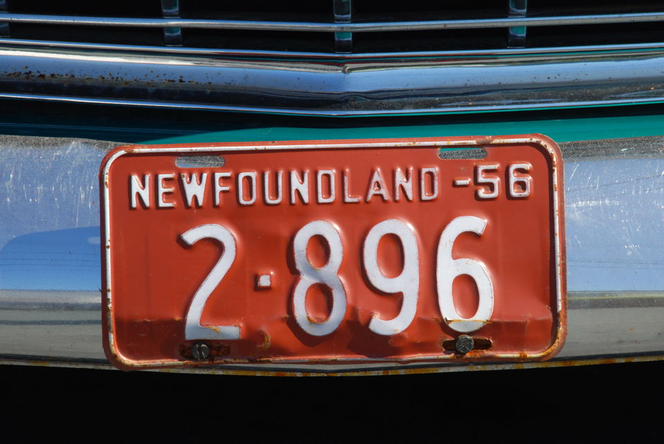 Newfoundland kentekenplaat, Petty Harbour, september 2008. Copyright (c) 2008, Edwin Neeleman Newfoundland kentekenplaat, Petty Harbour, september 2008. Copyright (c) 2008, Edwin Neeleman